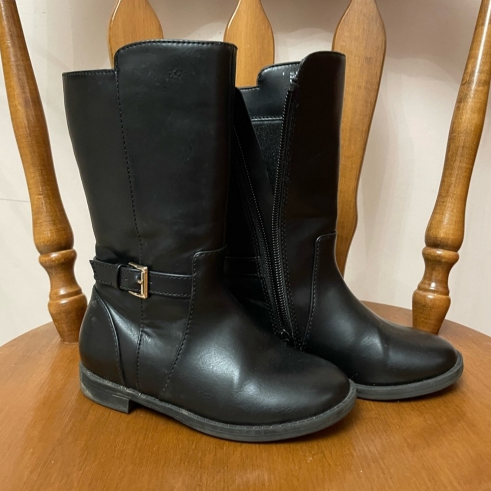 Black toddler high boots size 9t